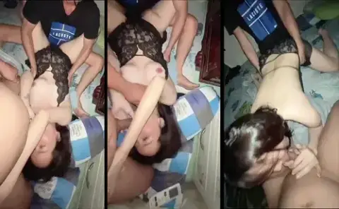 Vợ bạn cực phẩm cho threesome ngay trong phòng ngủ vợ chồng